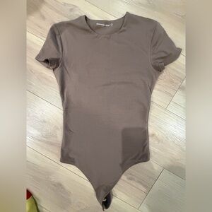 Abercrombie Short-Sleeve Cotton-Blend Seamless Fabric Crew Bodysuit